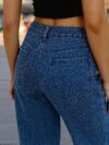 Flattering wide leg jeans in premium denim offering a chic and comfortable fit