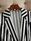 Newness City Chic Womens Elegant Striped Blazer a stylish striped blazer perfect for spring and fall offering comfort and sophistication