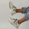 Newness Effortless Style Womens Casual Sneakers Breathable stylish and perfect for all day wear White leather sneakers with a clean design