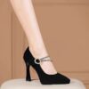 Newness Noir Nights Black Stiletto Heels Elevate your style with our elegant black stiletto heels designed for both comfort and sophistication