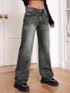 Flatlay of Newness Timeless Classic Straight Leg Jeans showcasing the perfect straight leg fit and versatile denim wash