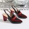 Newness Gala Rhinestone Mary Jane Heels in a chic color block design perfect for any occasion