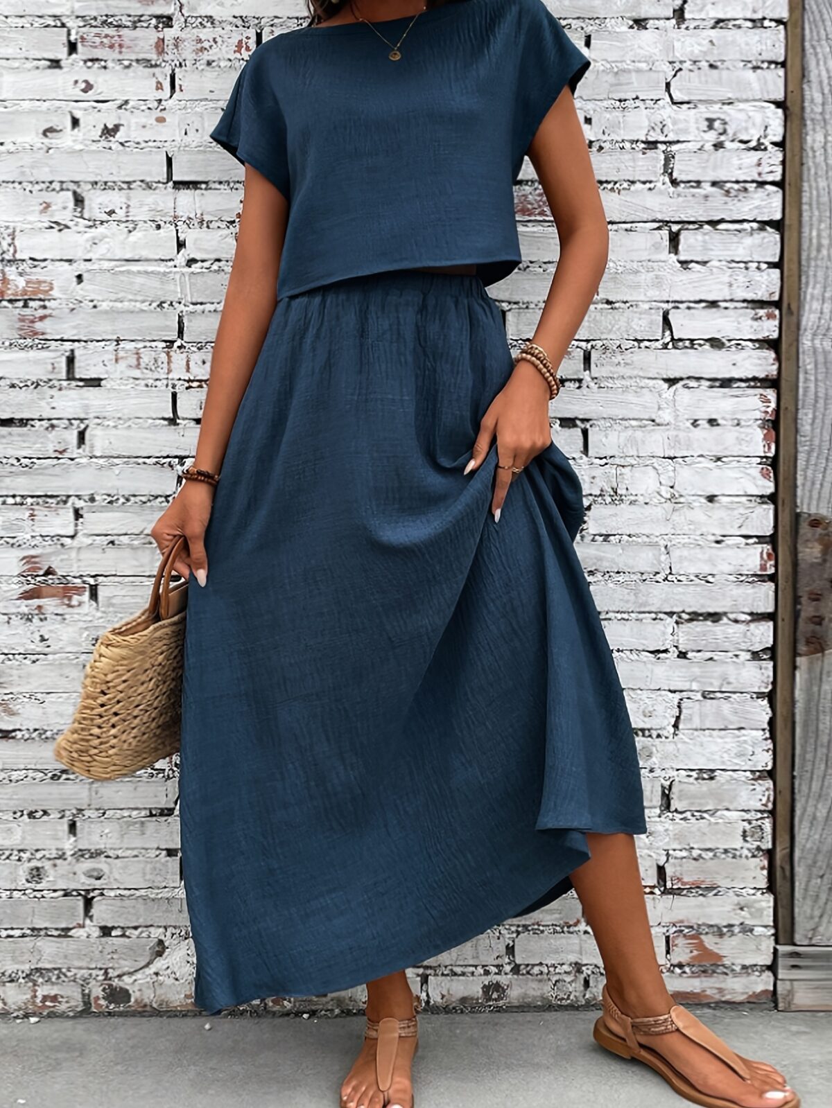 Effortlessly chic Newness Azure Dream Navy Blue Maxi Dress perfect for springsummer