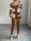 The Newness Riviera Chevron Knit Set A stylish three piece outfit in a flattering chevron knit pattern Perfect for any occasion this versatile set effortlessly blends chic style with ultimate comfort