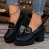 Newness Petite Chunky Heels Comfortable and stylish chunky heels perfect for adding height and confidence to any outfit