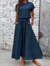Effortlessly chic Newness Azure Dream Navy Blue Maxi Dress perfect for springsummer