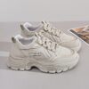 Light beige chunky sneakers from Newness showcasing effortless style and all day comfort The sneakers are ideal for casual chic outfits