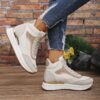 Newness Urban Chic Womens High Top Sneakers Stylish and comfortable high top sneakers perfect for everyday wear or a night out