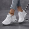 Newness thick soled casual shoes in a stylish neutral color showcasing the comfortable design and subtle height boost