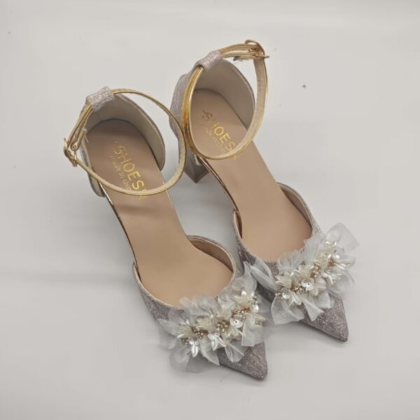 Newness Celestial Sparkle Silver Mary Jane Heels Elevate your style with these dazzling silver heels perfect for weddings and special occasions