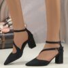Newness Milan Pointed Toe Pumps in elegant black leather showcasing their pointed toe and comfortable silhouette Perfect for work or a night out