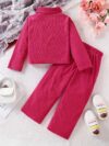 Stylish girls solid color pants set perfect for spring and fall The Dubai Darling collection from Newness