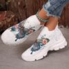 Newness Enchanted Bloom Floral Butterfly Sneakers Lightweight breathable sneakers adorned with a vibrant floral butterfly print perfect for any occasion