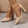 Newness Cairo Nights Beige Block Heels Chic beige block heels perfect for any occasion Comfortable and stylish
