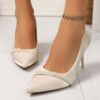 Newness Milan White Stiletto Heels Elevate your style with these elegant white stiletto heels designed for both comfort and sophistication Perfect for weddings parties or any special occasion