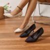 Newness Timeless Chic heels Elegant black pumps perfect for work commuting or special occasions Showcasing comfort and sophisticated style