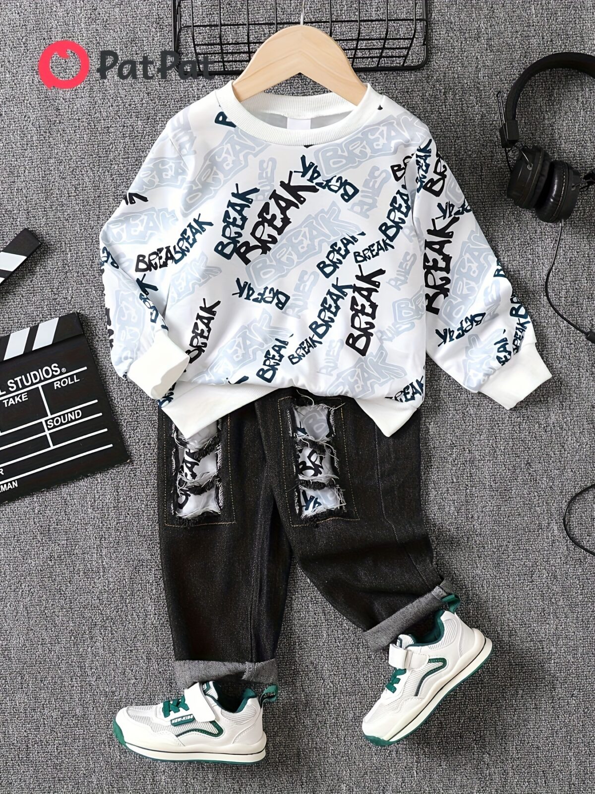 Stylish and comfortable boys two piece casual set perfect for adventure Featuring a fun print ideal for everyday wear and outdoor play