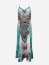 Effortlessly chic Casablanca Tribal Print Maxi Dress Set from Newness perfect for vacations or casual dates Features a flowing maxi dress with a vibrant tribal print