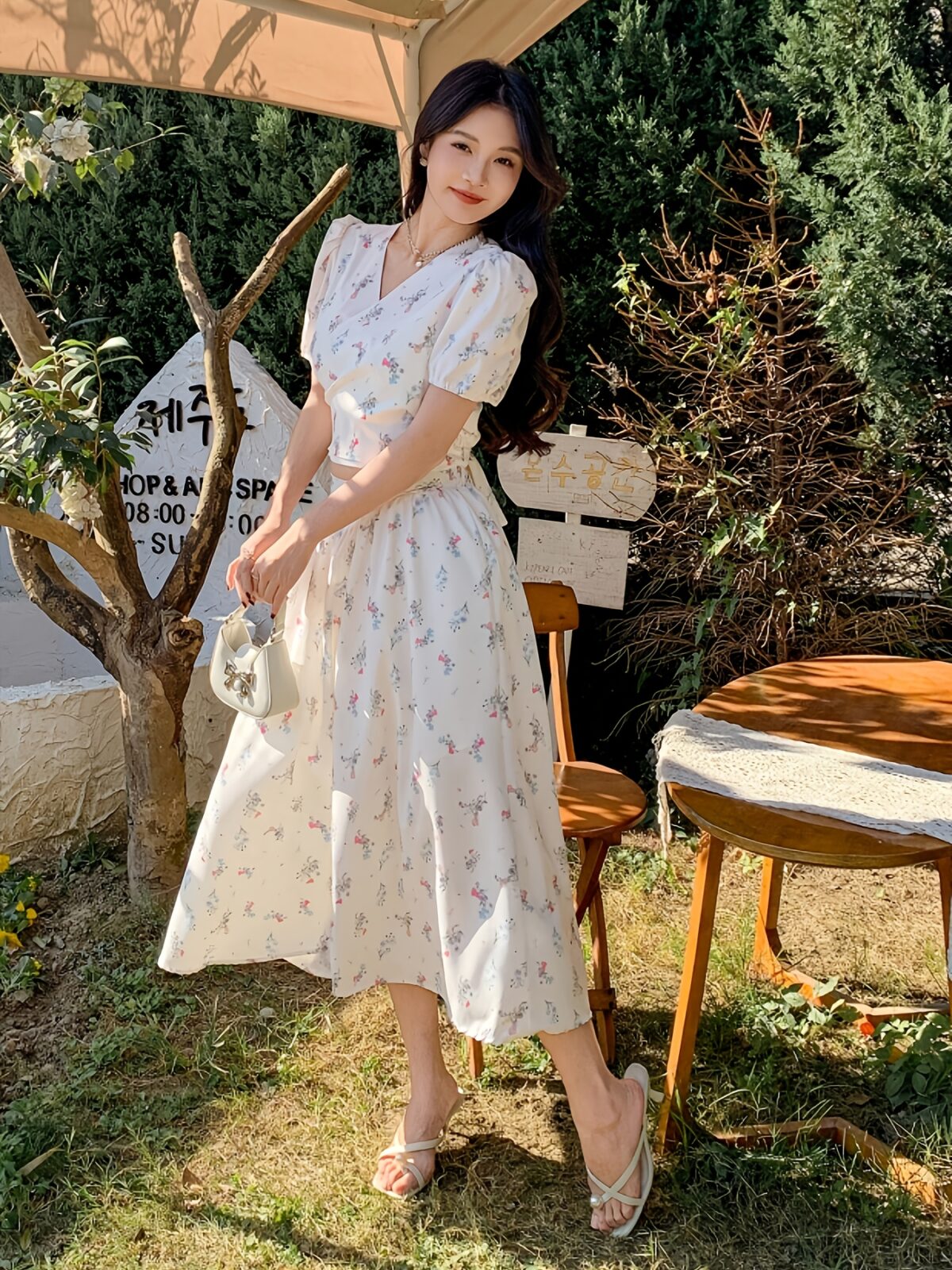Effortlessly chic Summer Breeze Floral Two Piece Set from Newness perfect for vacation or a casual day out Features a flattering floral print
