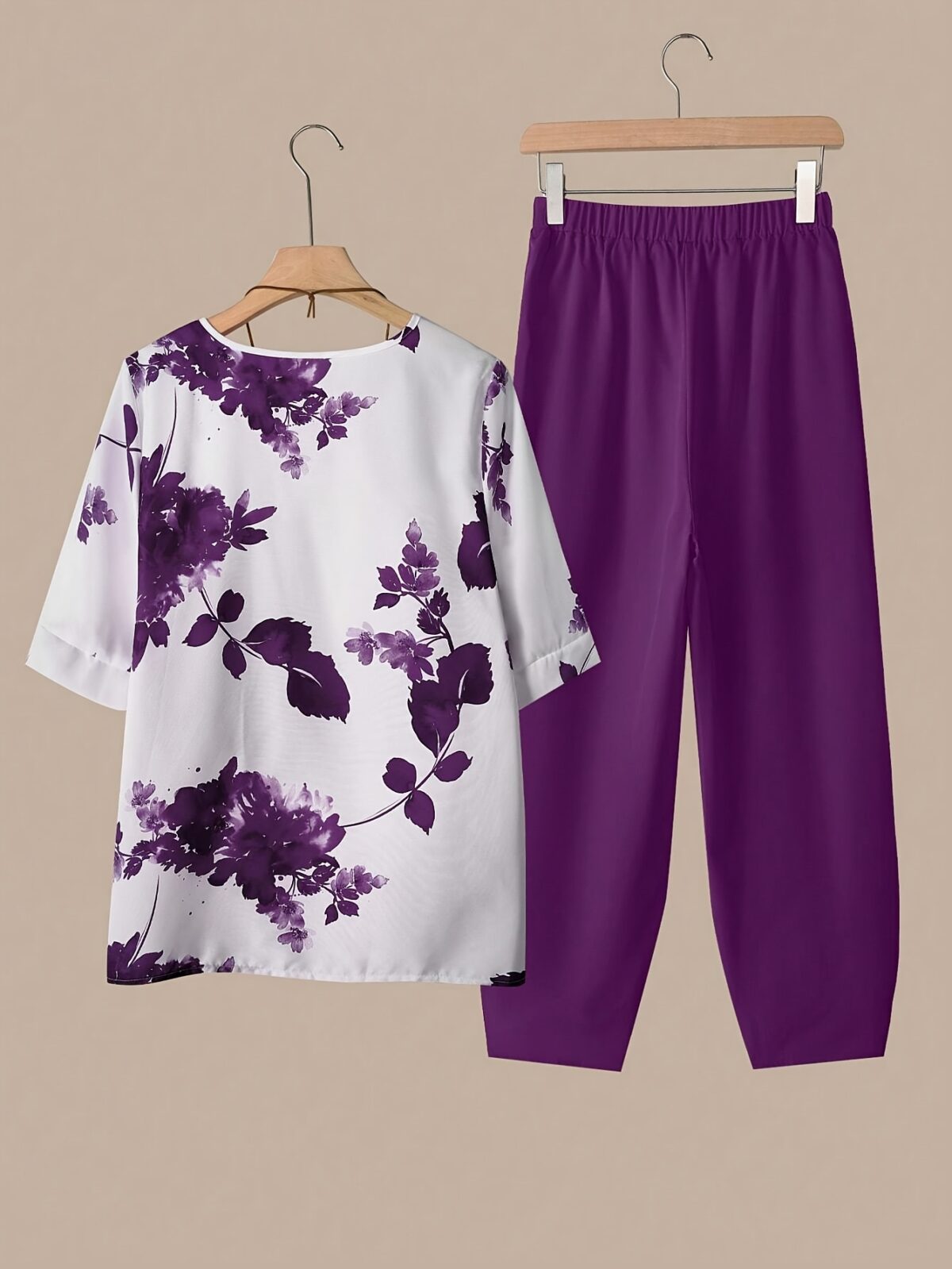 Effortlessly chic Botanical Breeze Floral Print Two Piece Set from Newness crafted from soft polyester Perfect for any occasion
