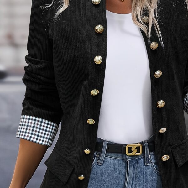 City Chic Womens Tweed Blazer in classic tweed perfect for work or a special occasion Model showcases the blazers sophisticated fit and style