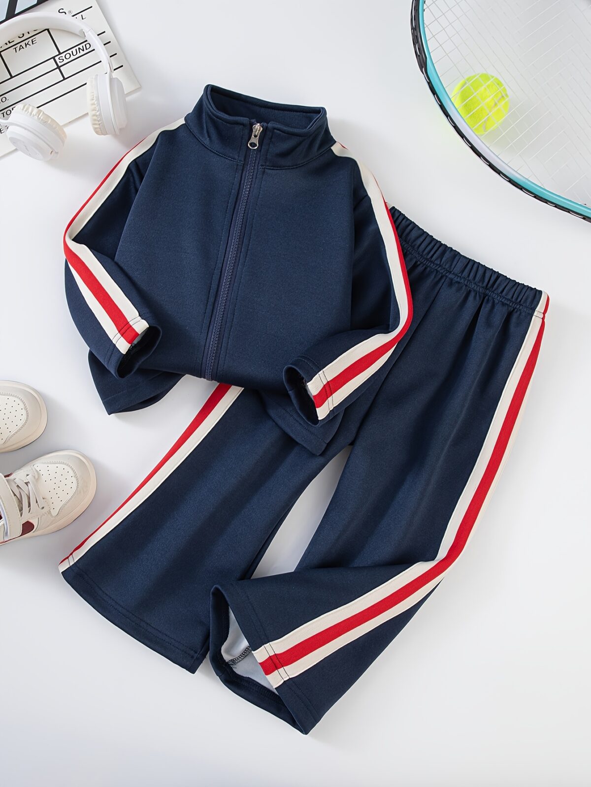 Newness Riviera Girls Sporty Set A stylish comfortable polyester set perfect for play