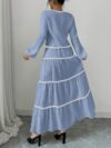 Effortlessly chic Casablanca Tiered Maxi Skirt Set from Newness Model showcasing the complete set featuring a flowing maxi skirt with tiers and a coordinating top
