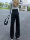 Newness City Chic Non Stretch Trousers in versatile navy showcasing a sharp crease and tailored fit ideal for work or weekend wear