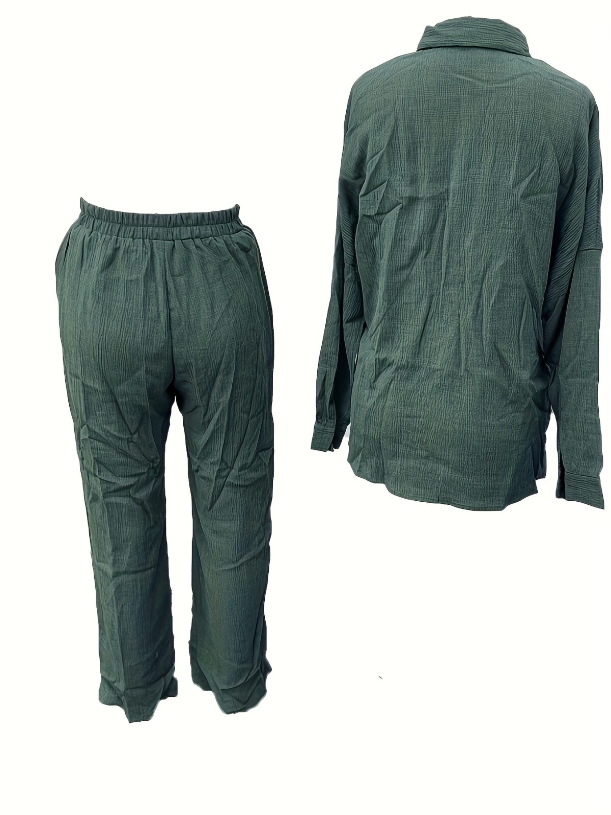Newness Effortless Chic Two Piece Pant Set in luxurious polyester Flattering silhouette perfect for any occasion