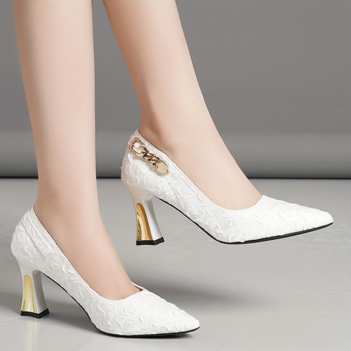 Newness Sculptural White Stiletto Mules Chic white stiletto mules perfect for elevating any outfit Modern design sculpted heel