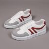 Cityscape White Low Top Sneakers with maroon accents showcasing comfortable fit and style
