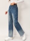 Newness Effortless Chic Straight Leg Jeans Flattering straight leg jeans in a versatile wash designed for both comfort and style Model showcases the perfect fit and drape