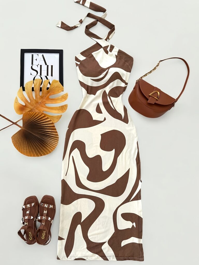 Effortlessly chic Newness Azure Bloom Floral Print Maxi Dress in vibrant print, perfect for spring, summer, or fall.