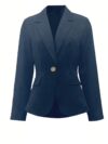 Womens Navy Blue Blazer   Executive Chic Style Versatile elegant and perfect for all seasons Crafted from premium polyester