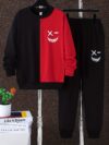 Stylish boys cargo jogger set in trendy color perfect for playtime or casual outings Featuring a comfortable relaxed fit