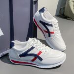 Womens white casual running shoes versatile and comfortable flat sneakers