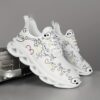 Newness Heart  Skull Graphic Sneakers Trendy low top sneakers in white featuring a bold graphic design of hearts and skulls Perfect for adding an edgy touch to any outfit