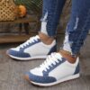 Stylish and comfortable Newness Cityscape Casual Fabric Sneakers perfect for everyday wear in any season The image shows the sneakers from an angle showcasing the fabric texture and design details