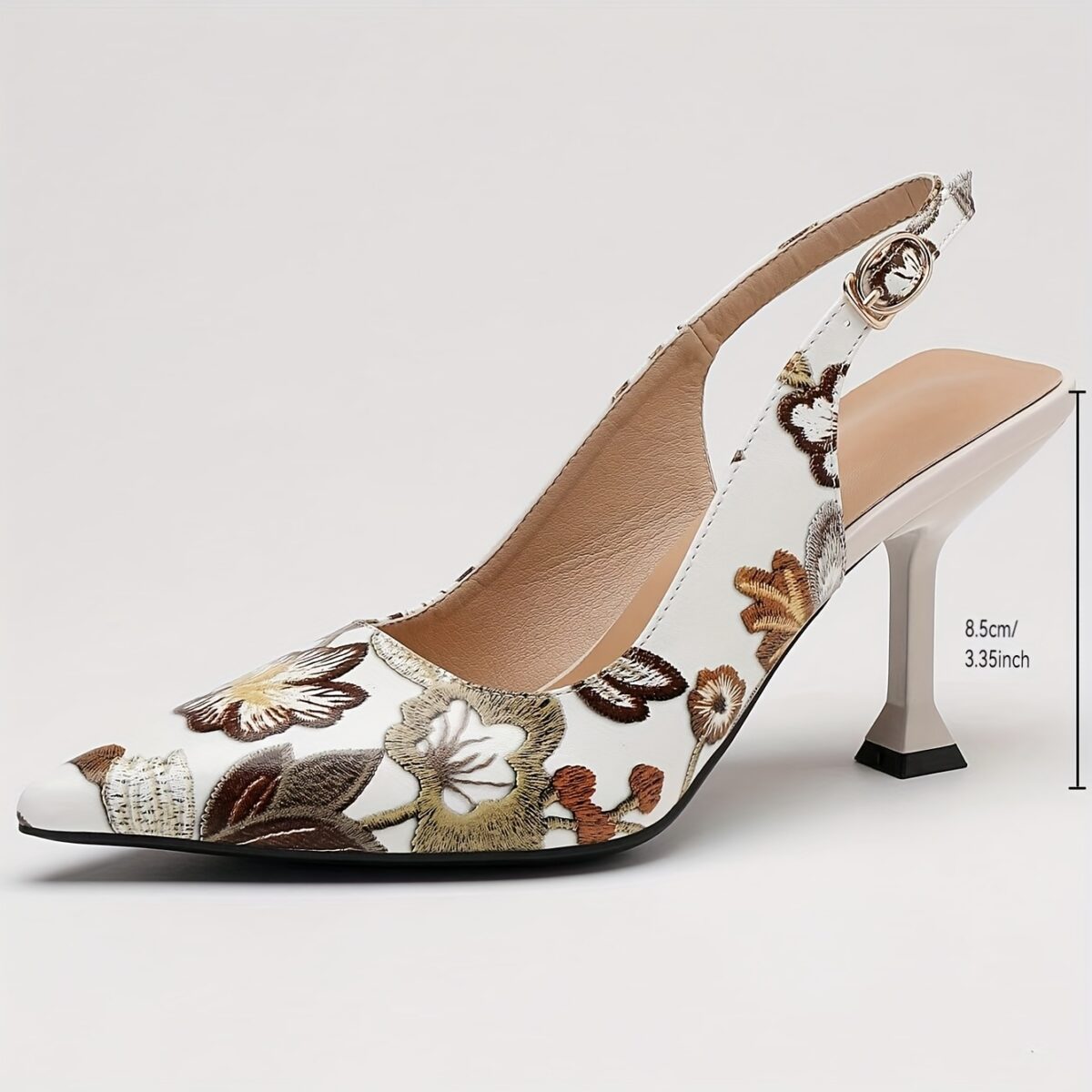 Newness Casablanca Floral Stiletto Heels Elevate your style with these modern and chic floral stiletto heels perfect for any occasion