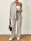 Effortless Chic Solid Color Pants Set in autumnal hues perfect for a stylish and comfortable fall look