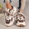 Newness Effortless Chic Womens Breathable Sneakers White leather sneakers with a stylish design perfect for everyday wear Showcasing comfort and breathability