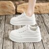Newness Womens Retro Platform Sneakers in multiple colors showcasing cushioned sole lace up design and comfortable fit