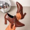 Newness Vintage Pearl Pointed Toe Heels Elevate your style with these elegant pearl embellished pointed toe heels perfect for spring and autumn Vintage inspired design