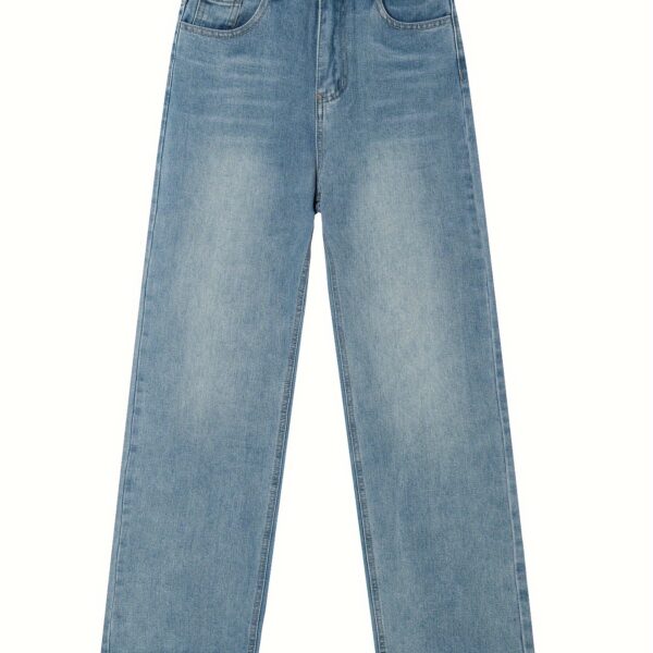 Newness Dubai High Waist Straight Jeans Flattering and versatile these jeans offer a comfortable fit for any occasion
