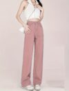 Newness Milan High Waisted Straight Leg Jeans Flattering fit timeless style A model wears the jeans