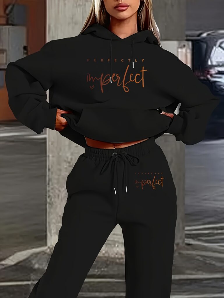 The Newness Perfectly Imperfect Casual Loungewear Set: A stylish and comfortable loungewear set perfect for relaxing at home. Features a relaxed fit and subtly imperfect details for added charm.