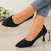 Newness Noir Nights Black Stiletto Heels Elevate your style with these sophisticated and comfortable black stiletto heels perfect for any occasion