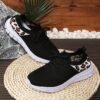 Striped Sprinter Kids Breathable Slip On Casual Sports Shoes in action a child comfortably wearing the shoes while playing