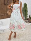 Effortlessly chic womens Summer Solstice floral print maxi dress perfect for summer vacations and beyond