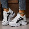 Newness Elevated Chunky Dad Sneakers in white showcasing breathable mesh upper chunky sole and overall comfort